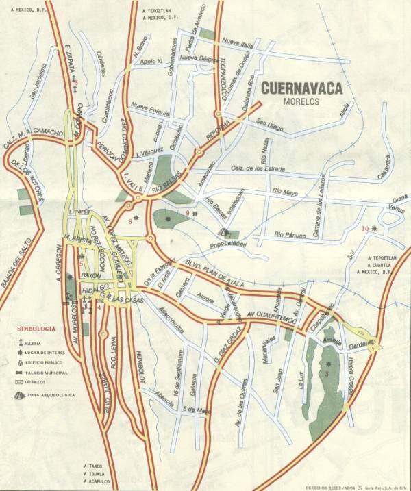 Cuernavaca Mexico Map